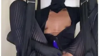 Black Girl Masturbates While In Her Swing