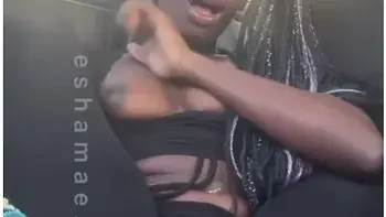 (full Video) Ebony Teen 18+ Drills Squirting Pussy In Car