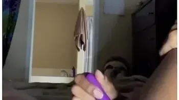 Ebony Babe Oils Up And Plugs Her Butt