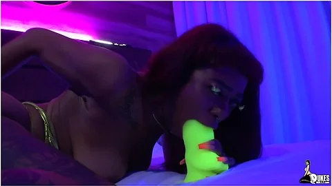 Dukes Dollz: Ava Valentina Stretches Her Tight Pussy On A Thick Dildo