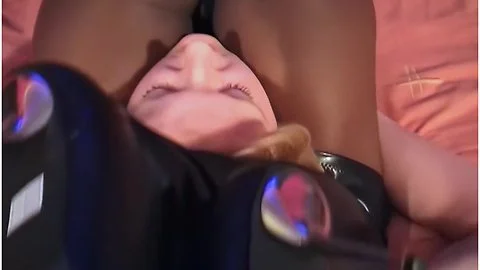 Dominant Black Mistress Controls A Pale White Blonde