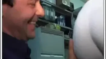 Masked lady does blowjob in double fuck video