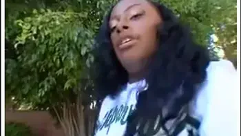 Chubby ebony cheerleader slut getting pounded