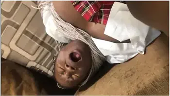 Chopping African student 18+ In Uniform Asshole And Pussy