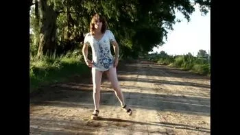 Blonde MILF Outdoor Pissing on Farm - Argentinian Ass