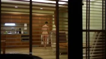 Naughty Lada Brunette MILF Flashing Neighbor Peeking Voyeur HD