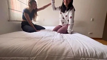 Scarlettandc Latina Lesbian Wrestling Catfight with Big Ass Amateurs