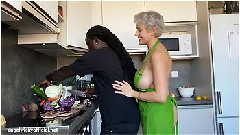 Freddy Gong And Angel Wicky In Bbc Anal Fucking In Kitchen