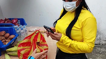 Horny Woman Fucks The Vegetable Man - Homemade Amateur