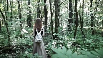 Petite Ginger Teen Masturbates and Squirting in Public Park