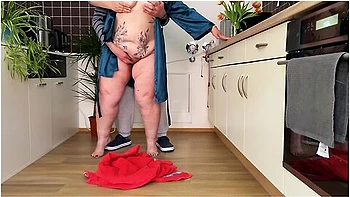 Saggy Natural Tits Of Stepmother-in-law During Her Masturbation