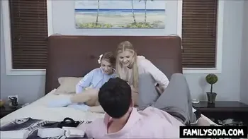 Lucky stepdad and two stepsiblings