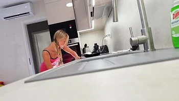 Chloe Chevalier No Panties No Bra Pussy and Ass Flash in Skirt