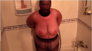 Pervert! Piss On And Piss Off! Bbw Milf Pantyhose Encased Take A Shower After Pissing And Drink Piss