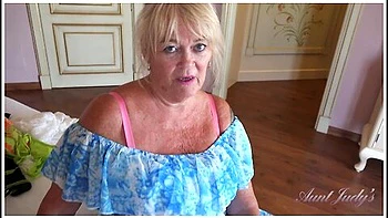 Your Mature Gilf Stepmom Randy Raz Catches You With Her Panties (pov)