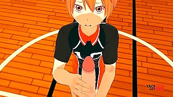 Haikyuu Yaoi - Kageyama Lets Hinata Jerk Him Off And Then Fucks Him On The Court - Car Toon