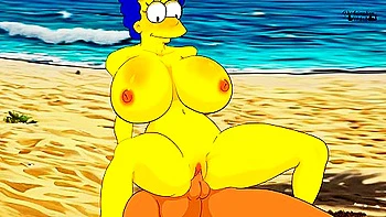 Hentai Anime, Anime Hentai And Car Toon In Marge Sucked Off A Bodybuilder On A Nudist Beach !the Simpsons New Animation Dsanimatin Hentai !