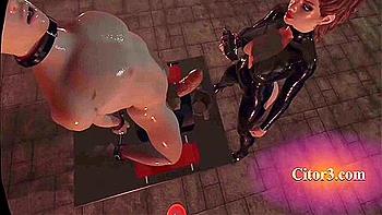3d Vr Game Recording Sfm Latex Big Tits Mistress Milks Slave On Sybian With Lots Of Precum With Pov With Vr Porn