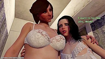 Long-haired Guy Fucks Stepmom With Futanari Cock In The Ass On His Birthday