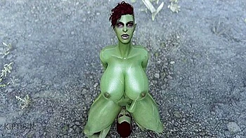 Two Muscular Curvy Orc Step sisters And Their Sex In The Rain 2
