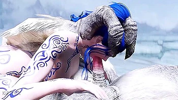 Big Troll Fucks Sexy Curvy Blue Magician Amelia 1