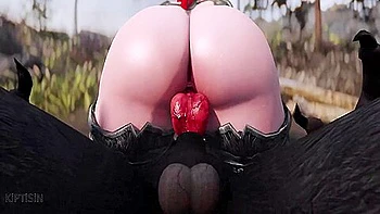 Werewolf Stretches Redhead Babes Pussy Heavy Warrior By The River 1.5