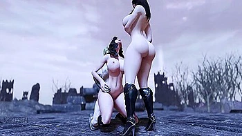 Serana And Her Step mother Valerisa Satisfy Their Young Hero Dovahkiin 1