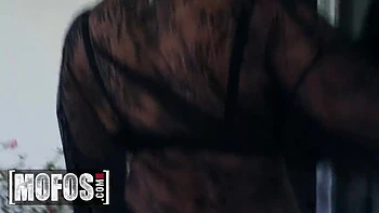 Ryan Keely Slips Panties Aside To Ride Ramon Nomar's Big Cock In Lingerie & Heels