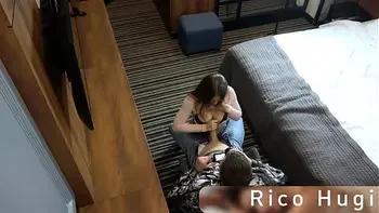 Guy after the first date offers a hot brunette to have sex with him, and shoot it on video