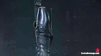 Three Models Suffer On Their Knees Live