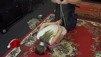 Teen Christmas Elf punished in Bondage EP 3