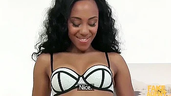 Portuguese Ebony Babe Sits Her Big Ass On The Casting Couch