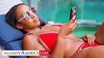 Ebony Hottie Lily Starfire Bangs The Delivery Guy