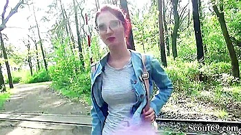 College Redhead Teen 18+ Lia In Public Casting