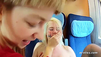 Two Sexy German Babes Board A Train For Hot Lesbian Sex