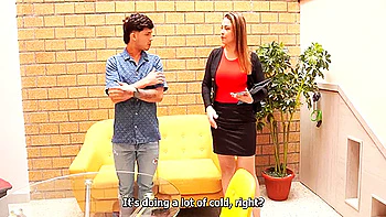 Real Estate Agent Gets A Horny Client And Offers Him Extra Services