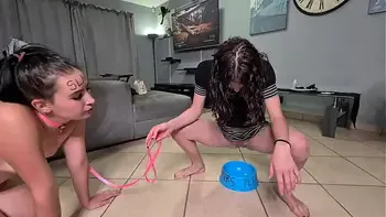 Femdom pet doing whatever her master tells her to do