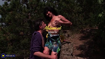 Skinny Granny Szilvia M. Loves A Good Outdoors Shag