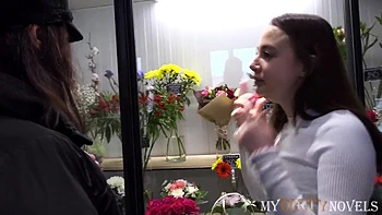 Kristi Deep And Mary Frost In Worker Of Flower Shop Enticed Into Threeway With Hot Couple