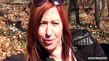 Anal Loving Redhead Slut Taking On Big Black Cock Outdoors