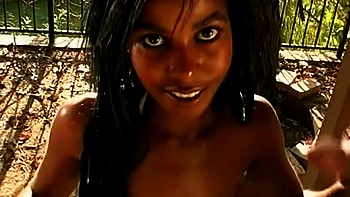Hot Ebony Wants Her Double Cumshot