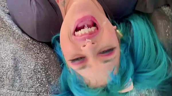 Eddie danger face fucks damn jacqui hard emo slut wrecked by hard cock riding with her fat ass