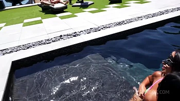 Pool Interracial Threesome With Cj Miles And Miss Lexa!