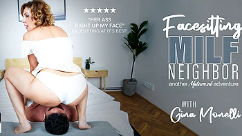 Kinky Milf Gina Monelli Gives Her Facesitting Fetish Loving Neighbour The Day Of His Life