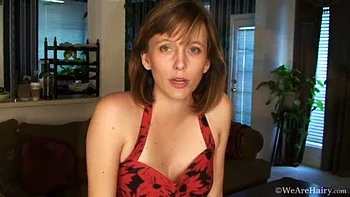 Sasha examines her hairy pussy - WeAreHairy