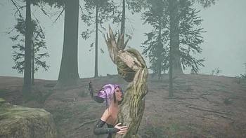 Tree monster fucks witch