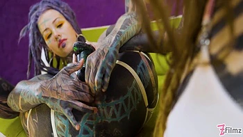 Ceci Milkymouzz And Lily Lu - Alternative Tattoo Teens 18+ Fucking Each Other With Crazy Toys