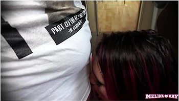 Morning Stick Pressed Into The Asshole And Milked! With Melina May