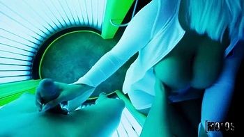 Uses Her Fat Natural Tits To Give A Titjob To Her Client - Adaline Star