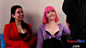 Big-titted voyeur sluts watching wanker